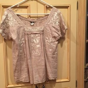 Beautiful JCrew blouse embroidered- size small